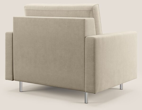 Megan poltrona letto in microfibra smacchiabile T11 tortora