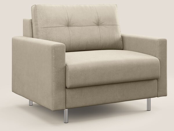 Megan poltrona letto in microfibra smacchiabile T11 tortora