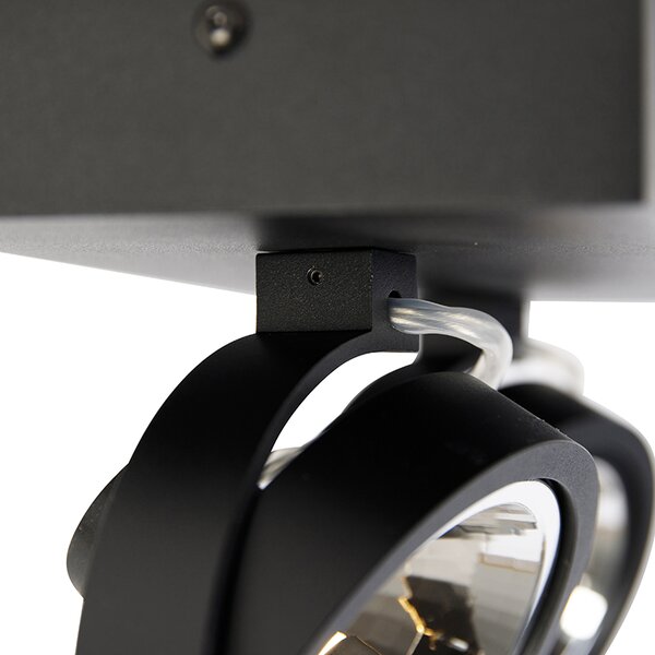 Faretto di design nero orientabile 2 luci - GO