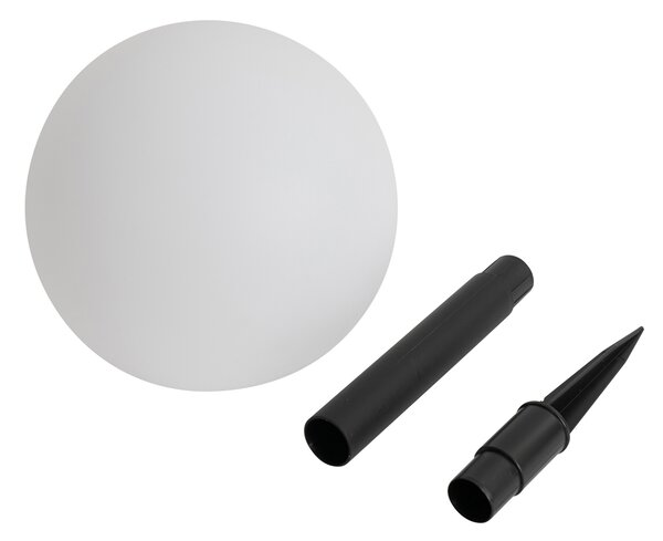 Set di 3 lampade da terra per esterni bianche con LED solare IP44 - Ludger