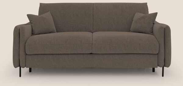 Gregory Divano letto con materasso h18 cm in microfibra effetto vellut