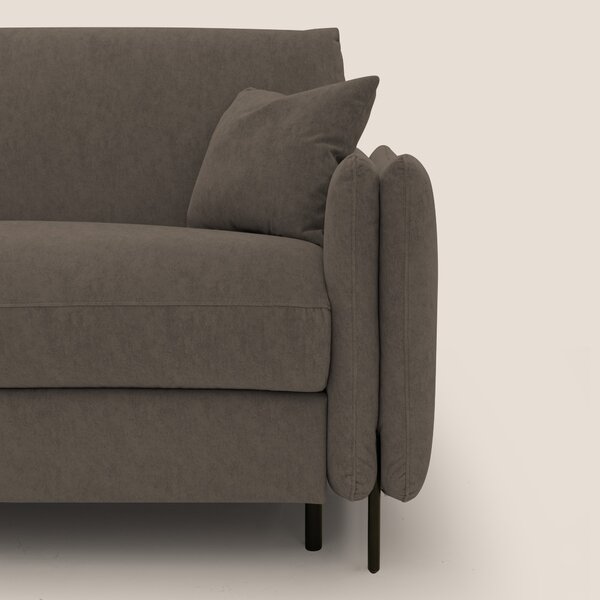 Gregory Divano letto con materasso h18 cm in microfibra effetto vellut