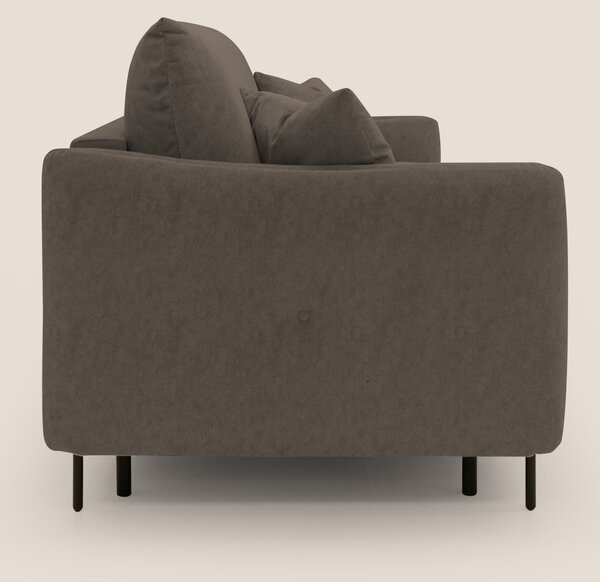 Gregory Divano letto con materasso h18 cm in microfibra effetto vellut