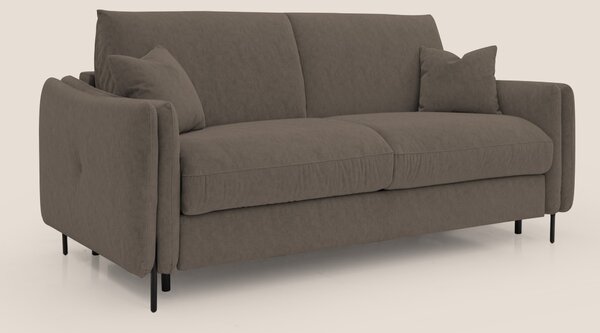 Gregory Divano letto con materasso h18 cm in microfibra effetto vellut
