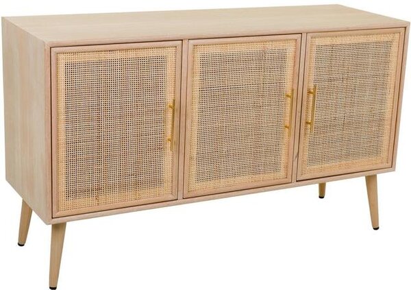 Credenza vintage in legno chiaro 2 ante scorrevoli L138 cm EPIC - Miliboo