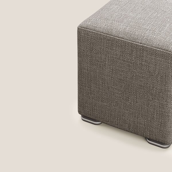 Cube pouf in morbido tessuto impermeabile ad intreccio melangiato T06