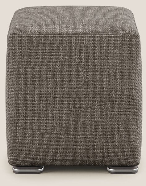 Cube pouf in morbido tessuto impermeabile ad intreccio melangiato T06