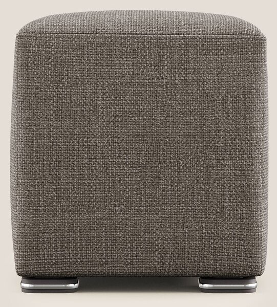 Cube pouf in morbido tessuto impermeabile ad intreccio melangiato T06