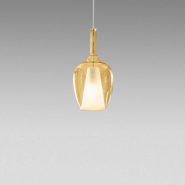 Gea Luce Ofelia S/10 Mini Ambra trasparente lampada a sospensione