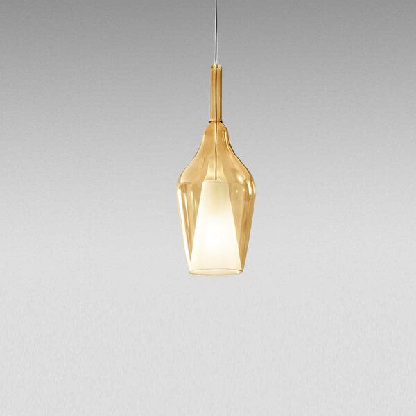 Gea Luce Ofelia S/12 Mini Ambra trasparente lampada a sospensione