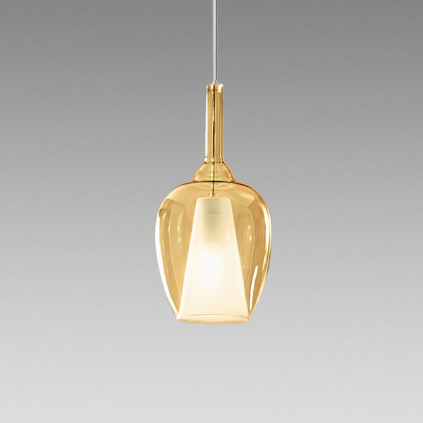 Gea Luce Ofelia S/10 Ambra trasparente lampada a sospensione
