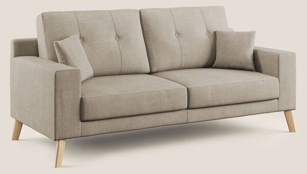 Danish divano moderno in tessuto morbido impermeabile T02 beige