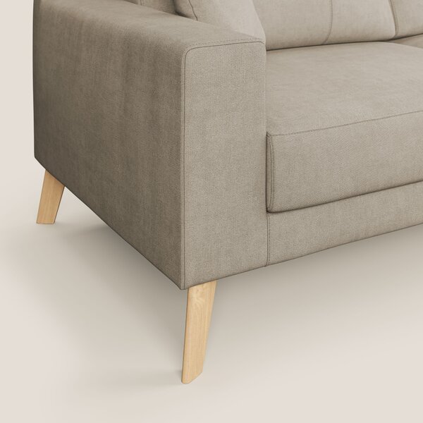 Danish divano moderno in tessuto morbido impermeabile T02 beige