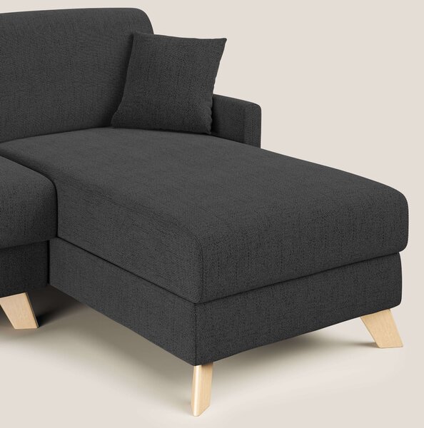 Edgar divano letto angolare in tessuto felis impermeabile T03 antracit