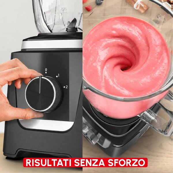 Moulinex Frullatore con Bicchiere Capacit 1,9 L 800 W 2 Velocit + Pulse Caraffa in Vetro colore Nero - Blendforce LM5958F0