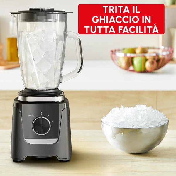 Moulinex Frullatore con Bicchiere Capacit 1,9 L 800 W 2 Velocit + Pulse Caraffa in Vetro colore Nero - Blendforce LM5958F0