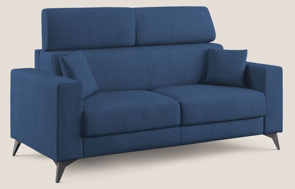Pegaso divano letto con poggiatesta reclinabili e rivestimento T02 blu