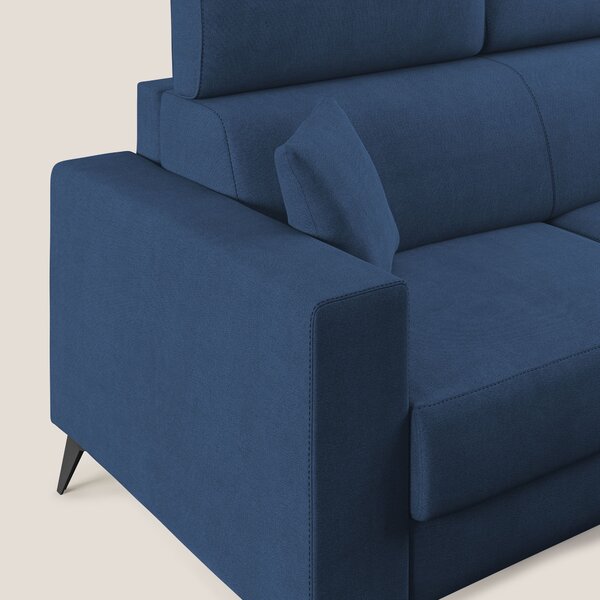 Pegaso divano letto con poggiatesta reclinabili e rivestimento T02 blu