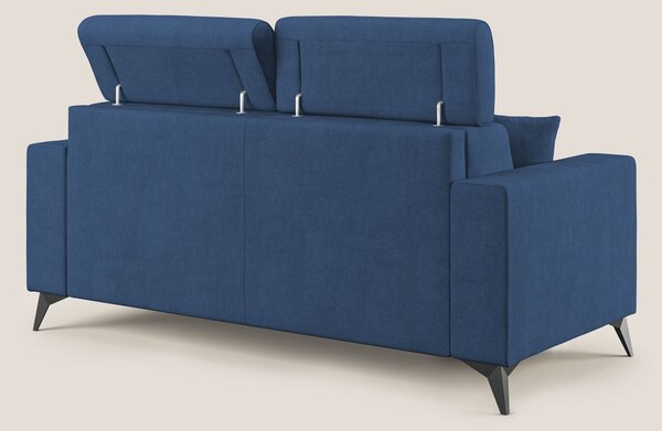 Pegaso divano letto con poggiatesta reclinabili e rivestimento T02 blu