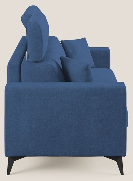 Pegaso divano letto con poggiatesta reclinabili e rivestimento T02 blu