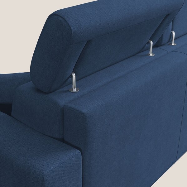 Pegaso divano letto con poggiatesta reclinabili e rivestimento T02 blu