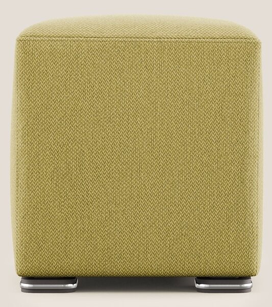 Cube pouf in tessuto morbido smacchiabile T05 giallo