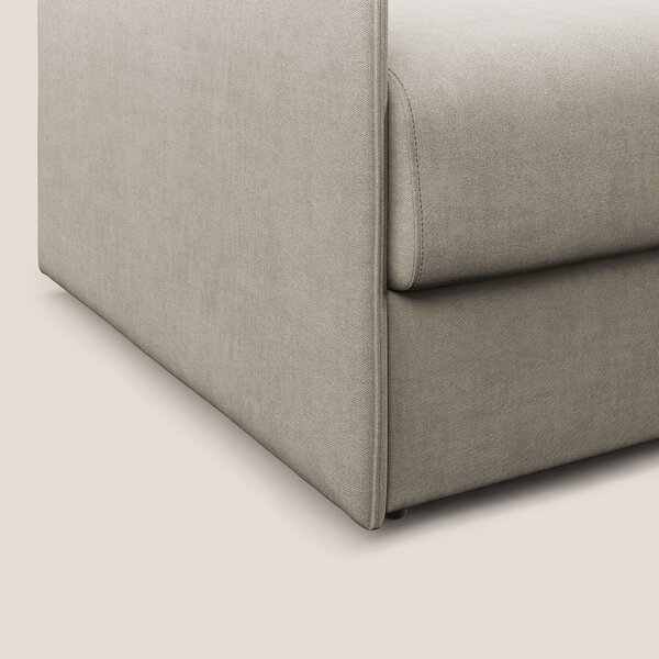 Evans poltrona letto in morbido tessuto impermeabile T02 panna