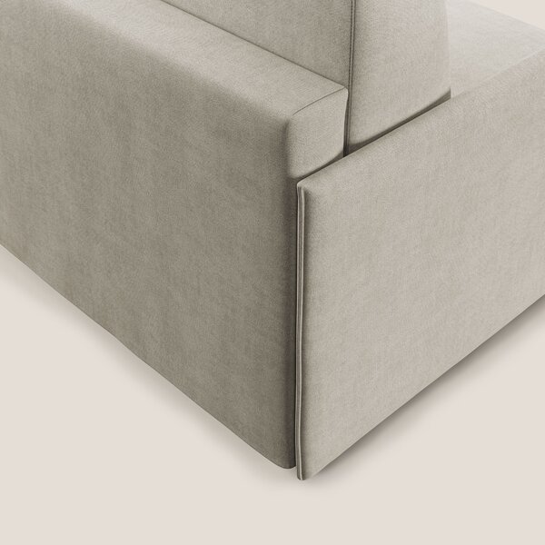 Evans poltrona letto in morbido tessuto impermeabile T02 panna