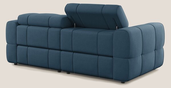Giotto Divano modulare con opzione relax elettrico in microfibra effet
