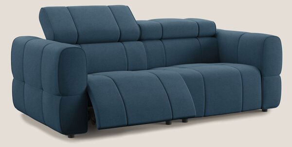 Giotto Divano modulare con opzione relax elettrico in microfibra effet