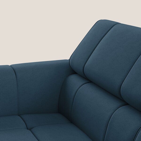 Giotto Divano modulare con opzione relax elettrico in microfibra effet