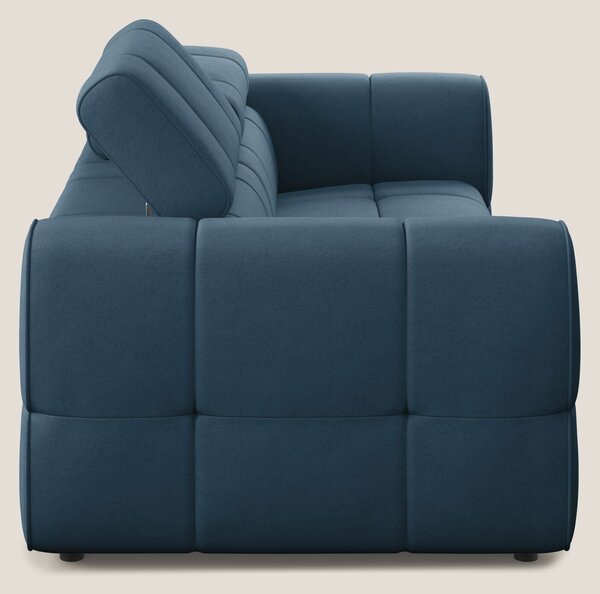 Giotto Divano modulare con opzione relax elettrico in microfibra effet