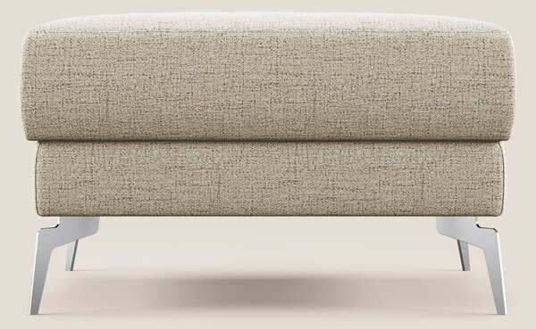 Star Pouf con piedini alti in tessuto impermeabile fiammato T03 beige