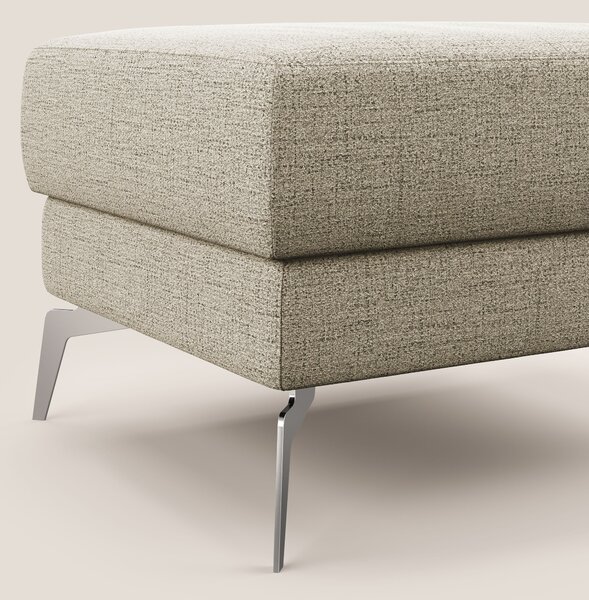 Star Pouf con piedini alti in tessuto impermeabile fiammato T03 beige