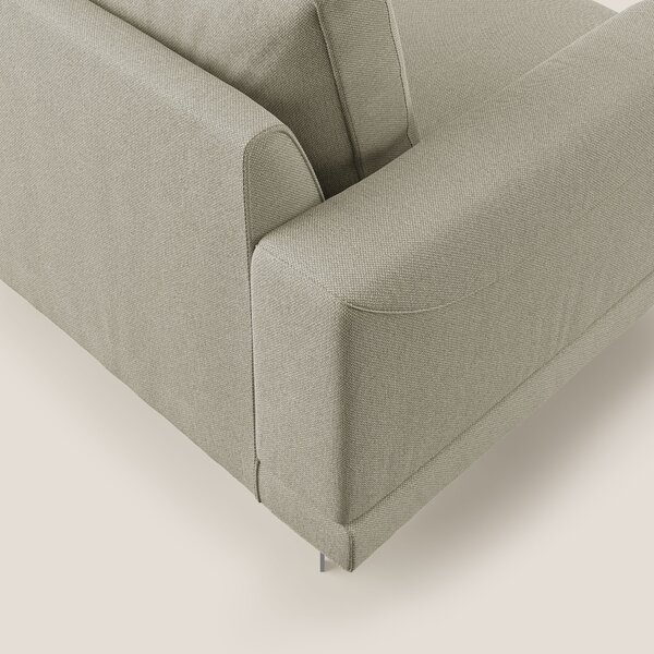 Dorian poltrona moderna in tessuto smacchiabile T05 panna