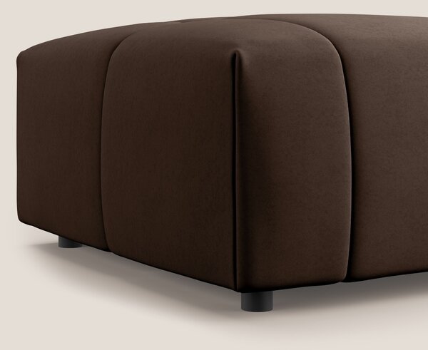 Giotto pouf in morbida microfibra effetto velluto impermeabile idrorep