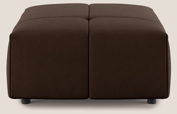 Giotto pouf in morbida microfibra effetto velluto impermeabile idrorep