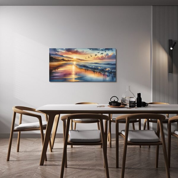 Quadro su tela – Spiaggia tranquilla al tramonto