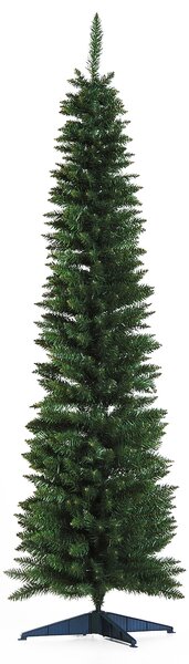 HOMCOM albero di natale 180 albero di natale slim albero di natale ecologico albero di natale folto 180 Verde Φ55 × 180cm