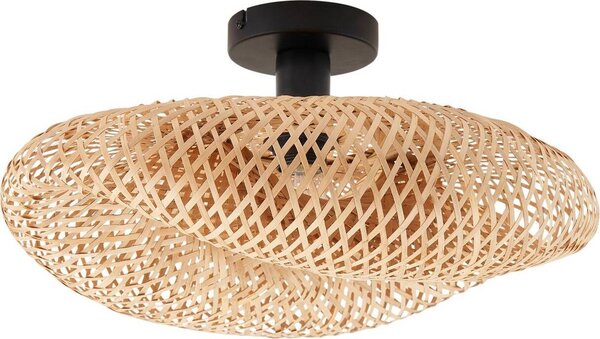 Plafoniera Lindby Eleane, bambù, naturale, Ø 50 cm
