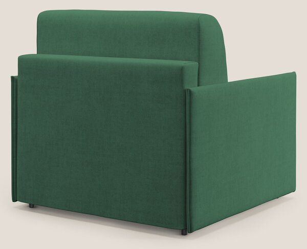 Evans poltrona letto in morbido tessuto impermeabile T02 verde