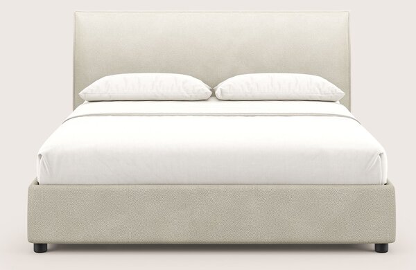 Nina letto contenitore dal design minimal in microfibra effetto pelle
