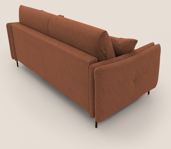 Gregory Divano letto con materasso h18 cm in microfibra effetto vellut