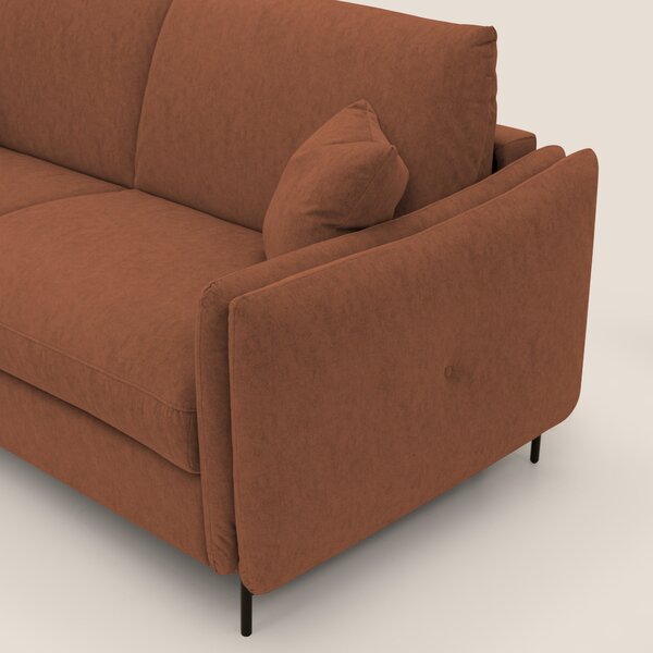 Gregory Divano letto con materasso h18 cm in microfibra effetto vellut
