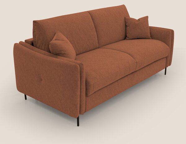 Gregory Divano letto con materasso h18 cm in microfibra effetto vellut