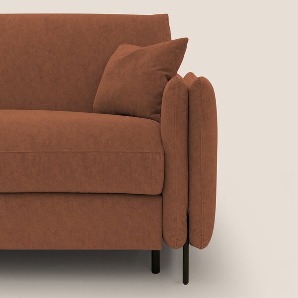 Gregory Divano letto con materasso h18 cm in microfibra effetto vellut