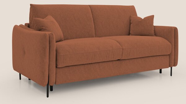 Gregory Divano letto con materasso h18 cm in microfibra effetto vellut