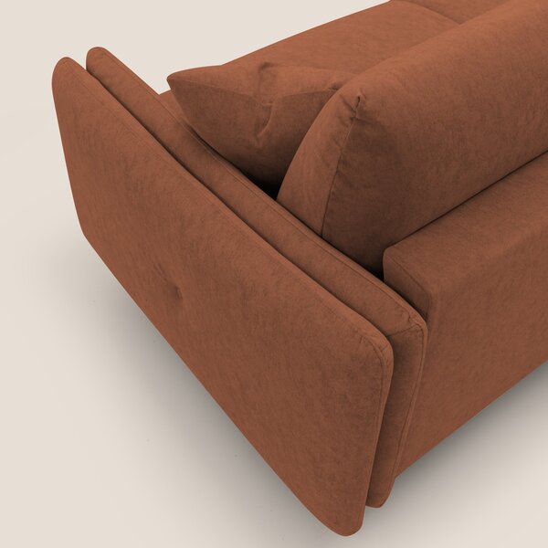 Gregory Divano letto con materasso h18 cm in microfibra effetto vellut