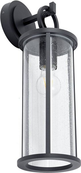 Lucande applique da esterno Emmeline, bolle, alluminio, altezza 45 cm