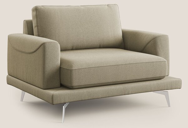 Dorian poltrona moderna in tessuto smacchiabile T05 cammello
